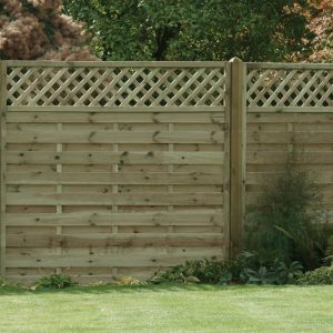 Horizontal Lattice Top Fence Panel 6ft x 6ft